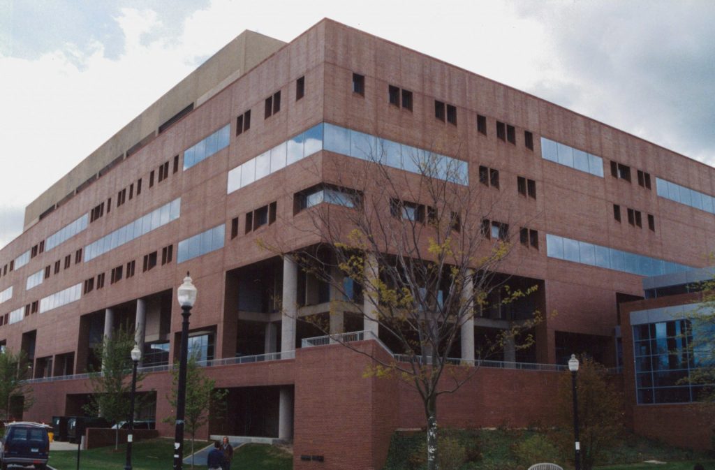 Exterior of home babbidge library